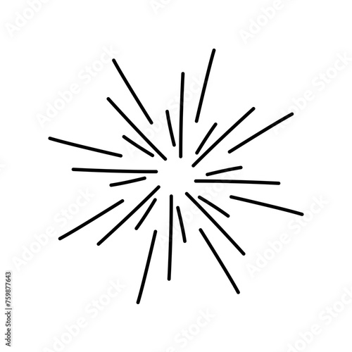 Vintage sunburst collection,Bursting sun rays,Fireworks starburst logotype,Radial sunset beams,Logotype or lettering design element.