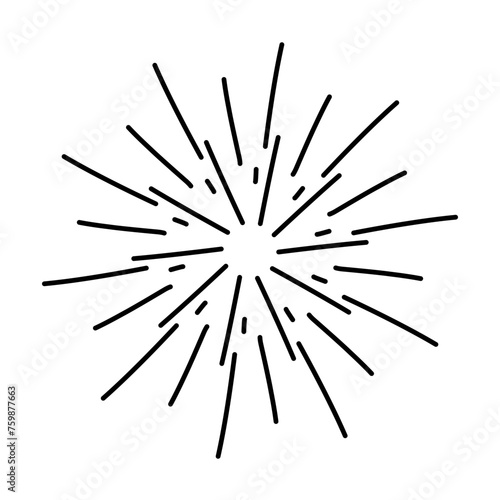 Vintage sunburst collection,Bursting sun rays,Fireworks starburst logotype,Radial sunset beams,Logotype or lettering design element.