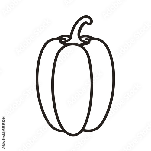 capsicum icon thin line art