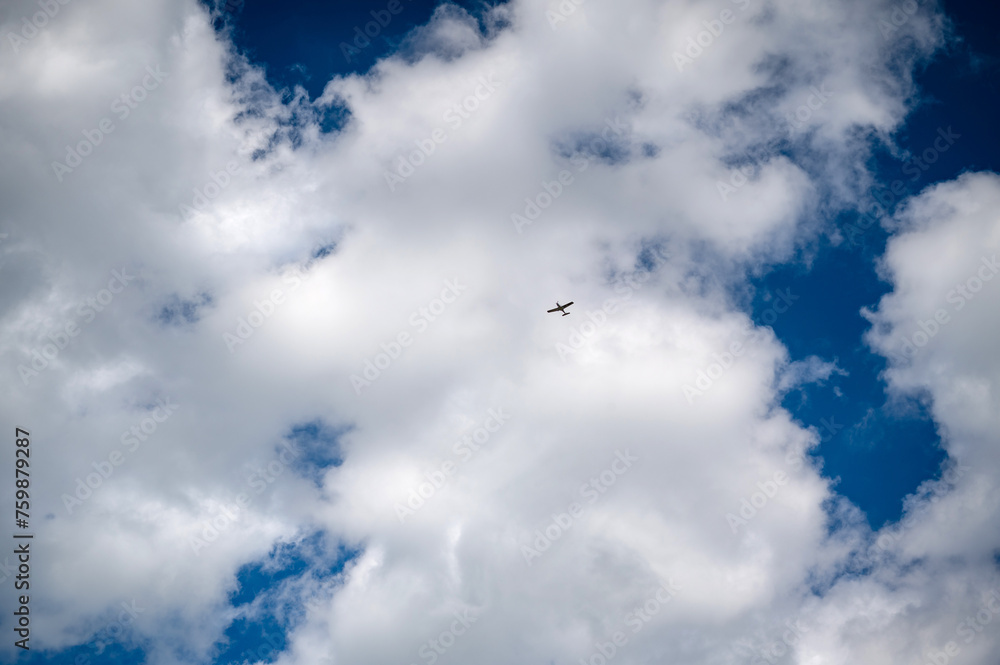 Small airplane in a sky