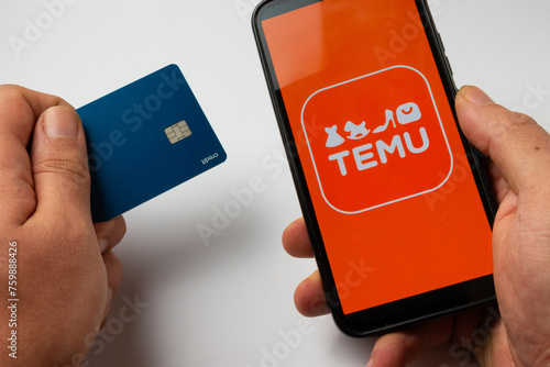 TEMU online shopping with credit card
