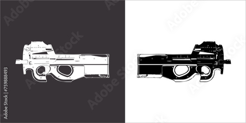 Illustration vector graphics of gun icon