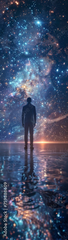 Extraterrestrial ambassador, Galactic language expert, Negotiating interspecies peace, Illuminated spaceship interior, Starry background, 3D render, Silhouette lighting, Vignette effect. Extraterrestrial ambassador, Galactic language expert, Negotiating interspecies peace, Illuminated spaceship interior, Starry background, 3D render, Silhouette lighting, Vignette effect.