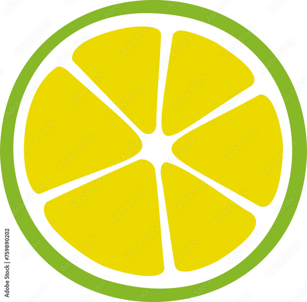 Lemon slice vector icon illustration Lemon slice vector icon illustration