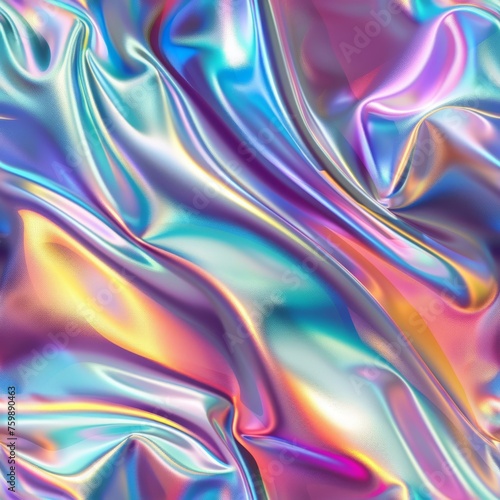 Vivid liquid-like metallic folds, reflecting an array of colors for a mesmerizing, abstract look. Perfect for dynamic and modern creative projects.
