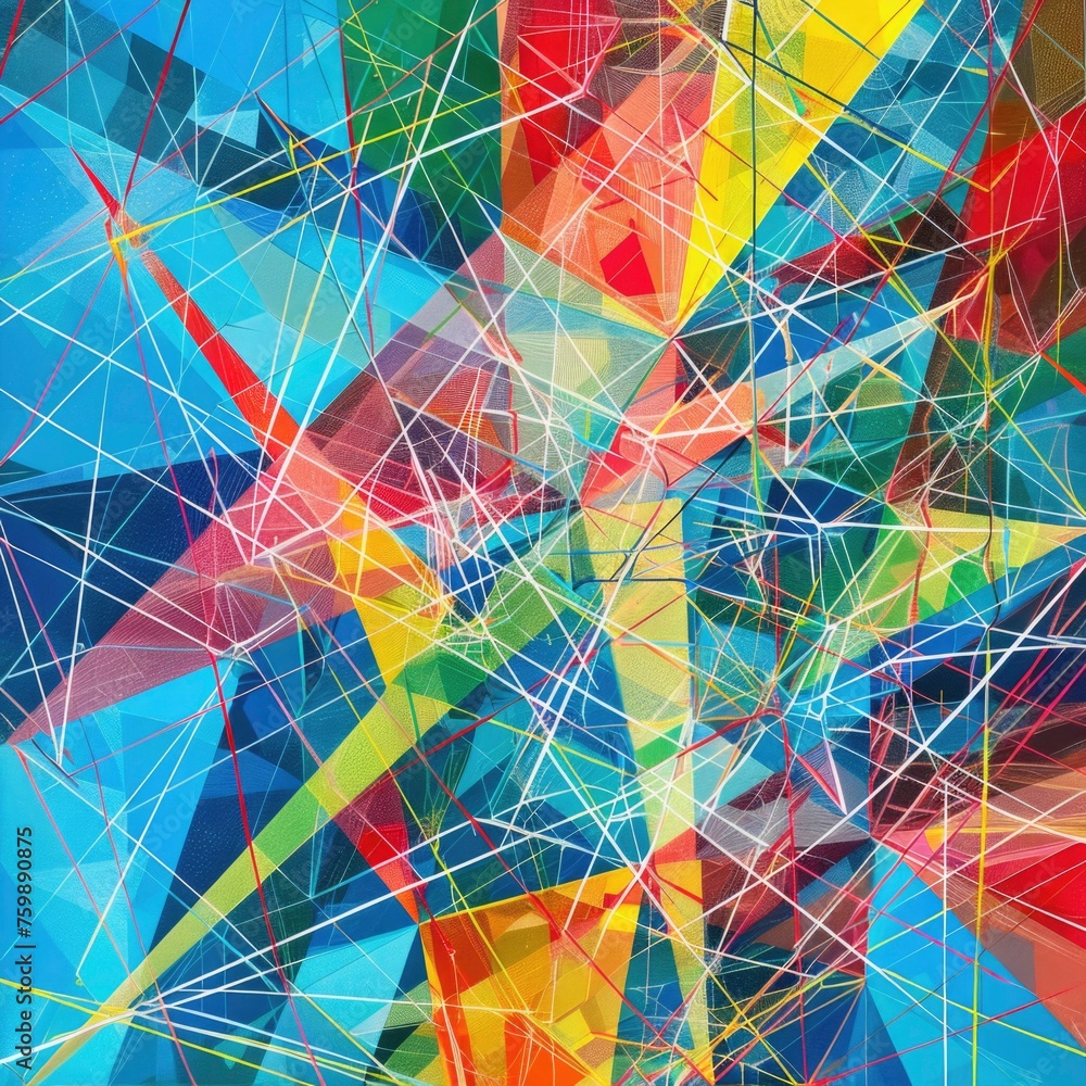 Fototapeta premium Colorful Abstract Background with Lines