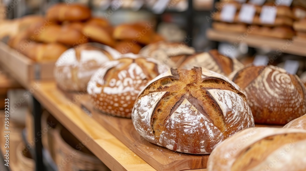 Sourdough Rounds Sourdough rounds and whole wheat loaves line up, creating a visual ...
