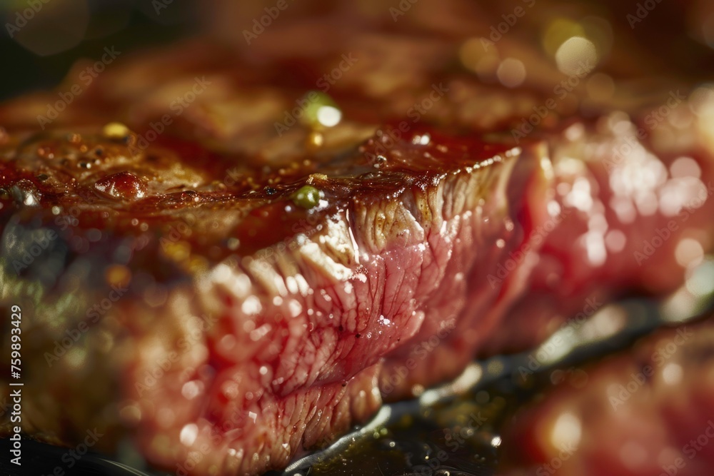 Grilled meats beef on a plate, a delicious gourmet dinner with sweet sauces, fresh and browned, perfect for lunch or dinner Grilled meats beef on a plate, a delicious gourmet dinner with sweet sauces, fresh and browned, perfect for lunch or dinner