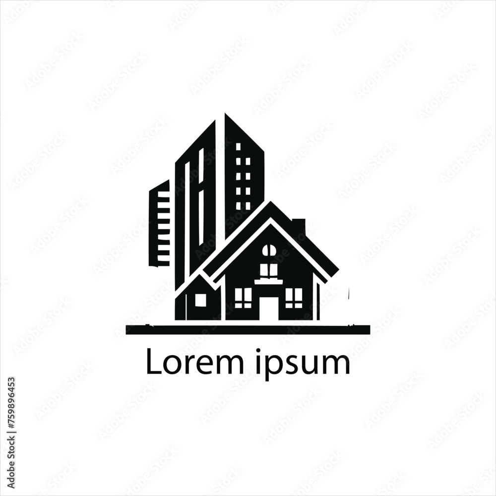 Fototapeta premium simple design real estate logo