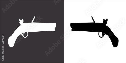 Illustration vector graphics of gun icon