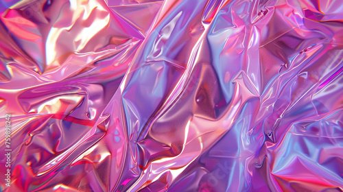 Holographic cellophane paper background photo