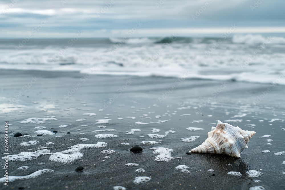Seashells on the beach, island tourism concept, beach shell screen saver, advertising screen, public service advertisement Seashells on the beach, island tourism concept, beach shell screen saver, advertising screen, public service advertisement