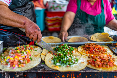 Street food vendor in Mexico. 