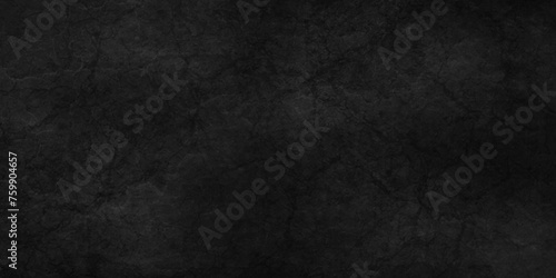 Black stone wall texture grunge rock surface. dark gray concrete background backdrop. wide panoramic banner. old wall stone for dark black distressed grunge background wallpaper rough concrete wall.