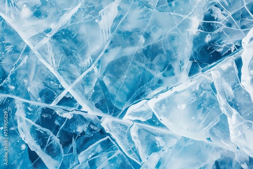 Geometric pattern of blue ice Evoking the intricate beauty of frozen landscapes for a captivating background