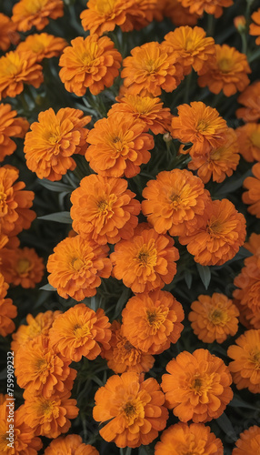Photo Of Orange Marigold Pattern For Cinco De Mayo