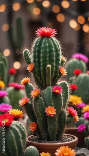 Photo Of Cinco De Mayo With Cactus  Flowers