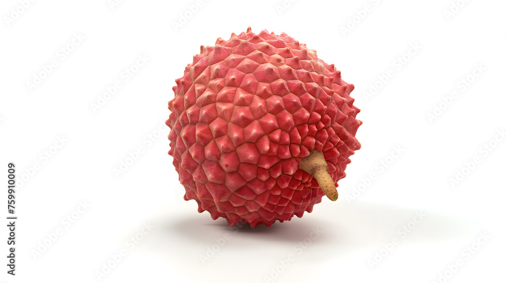 Freshly Picked Lychee Isolated on White Background Freshly Picked Lychee Isolated on White Background