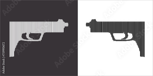 Illustration vector graphics of gun icon