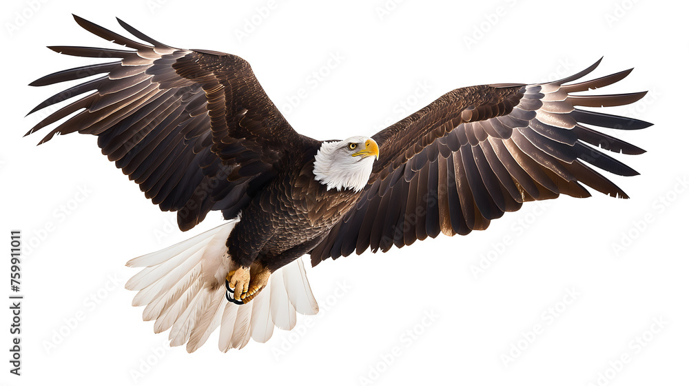 Obraz premium Majestic Eagle in Flight Captured in a Stunning Close-Up