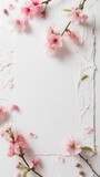 Elegant Cherry Blossoms Art on Transparent Background