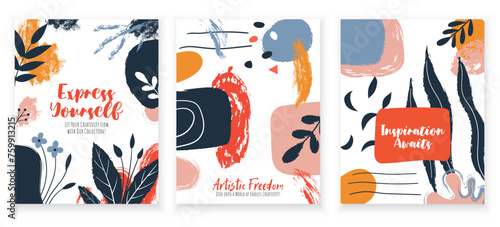 Modern vector banners & mock-ups for trendy ads.