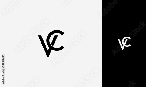 vc initials logo design initial letter logo creative logo template