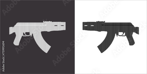 Illustration vector graphics of gun icon