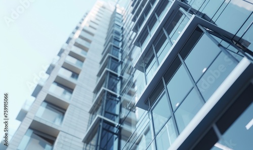 Wallpaper Mural Modern skyscraper facade angle view. Torontodigital.ca