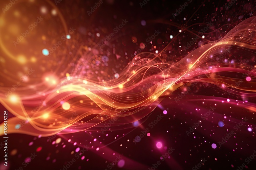 Fototapeta premium Abstract Waving Technology Background, created by ai generated