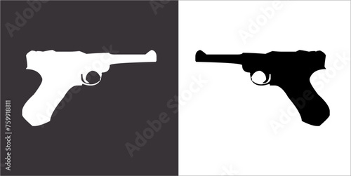Illustration vector graphics of gun icon
