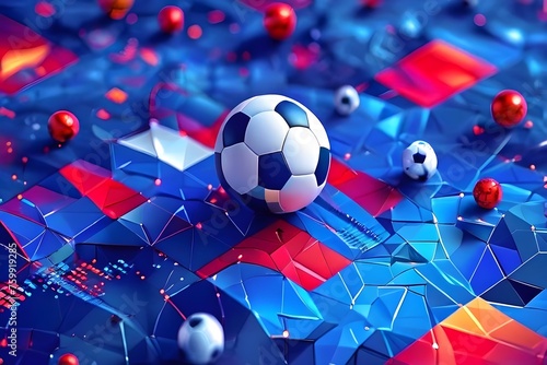 abstract digital soccer football composition