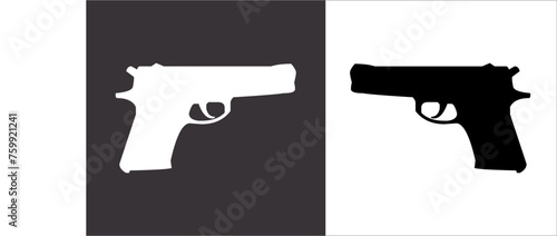Illustration vector graphics of gun icon