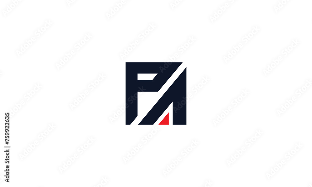 Vector PA logo, Letter PA, AP letter logo design. Initial letter AP uppercase monogram logo. Vector PA logo, Letter PA, AP letter logo design. Initial letter AP uppercase monogram logo.