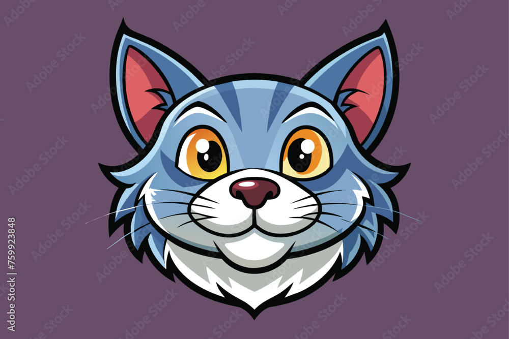 cat head vector for t shirt cartoon illustration 4.eps