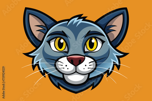 cat head vector for t shirt cartoon illustration 5.eps