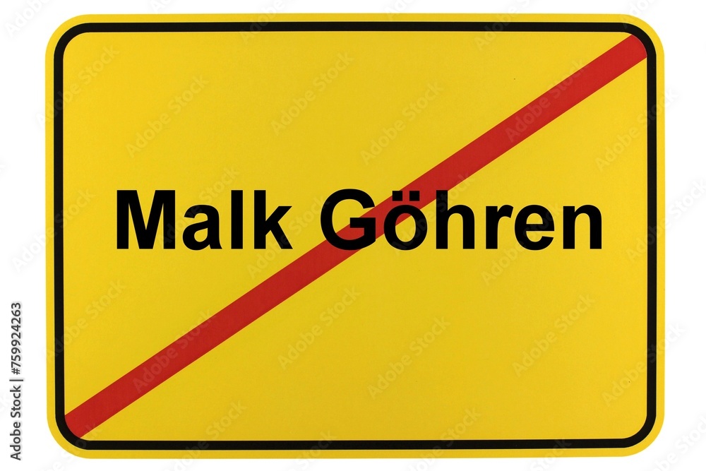 Illustration eines Ortsschildes der Gemeinde Malk Göhrer in Mecklenburg-Vorpommern Illustration eines Ortsschildes der Gemeinde Malk Göhrer in Mecklenburg-Vorpommern