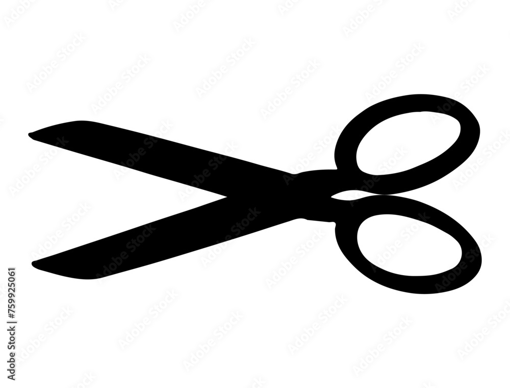 Scissor silhouette vector art white background Scissor silhouette vector art white background