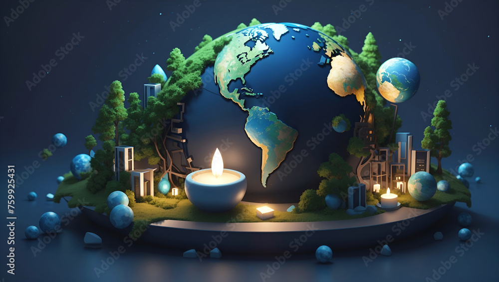 Earth Hour banner background