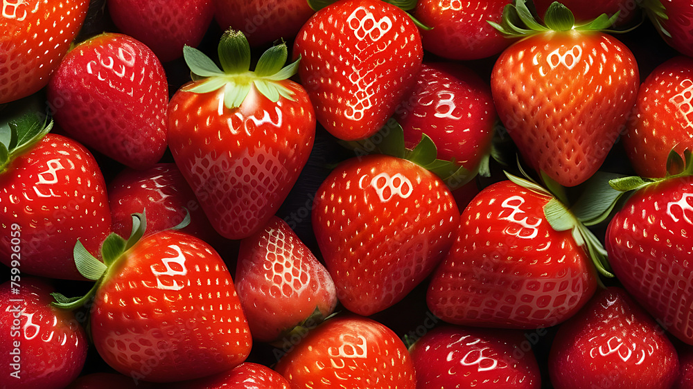 Red ripe strawberries background. Close up, top view. Red ripe strawberries background. Close up, top view.