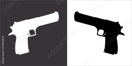 Illustration vector graphics of gun icon