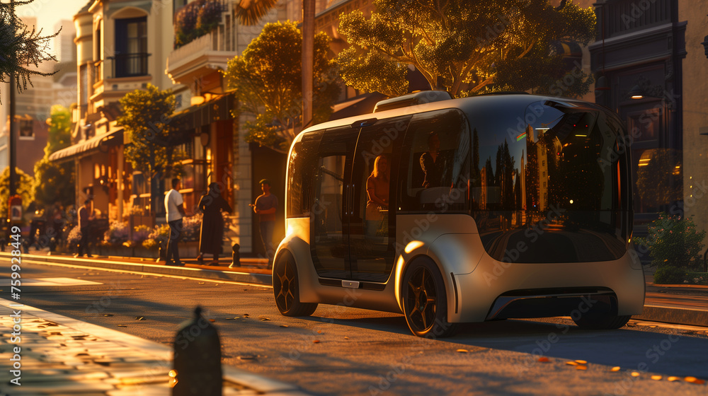 Obraz premium self driving van