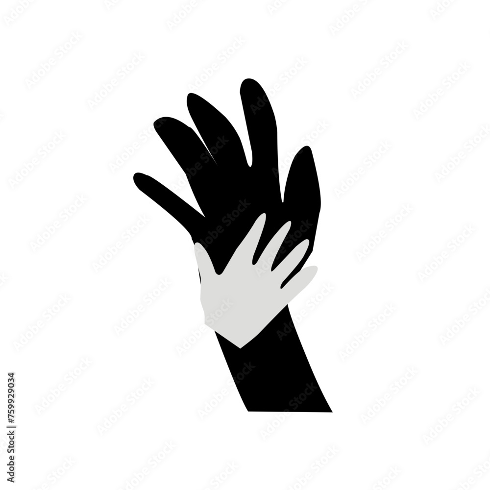 Caring hand logo, vector illustration Caring hand logo, vector illustration