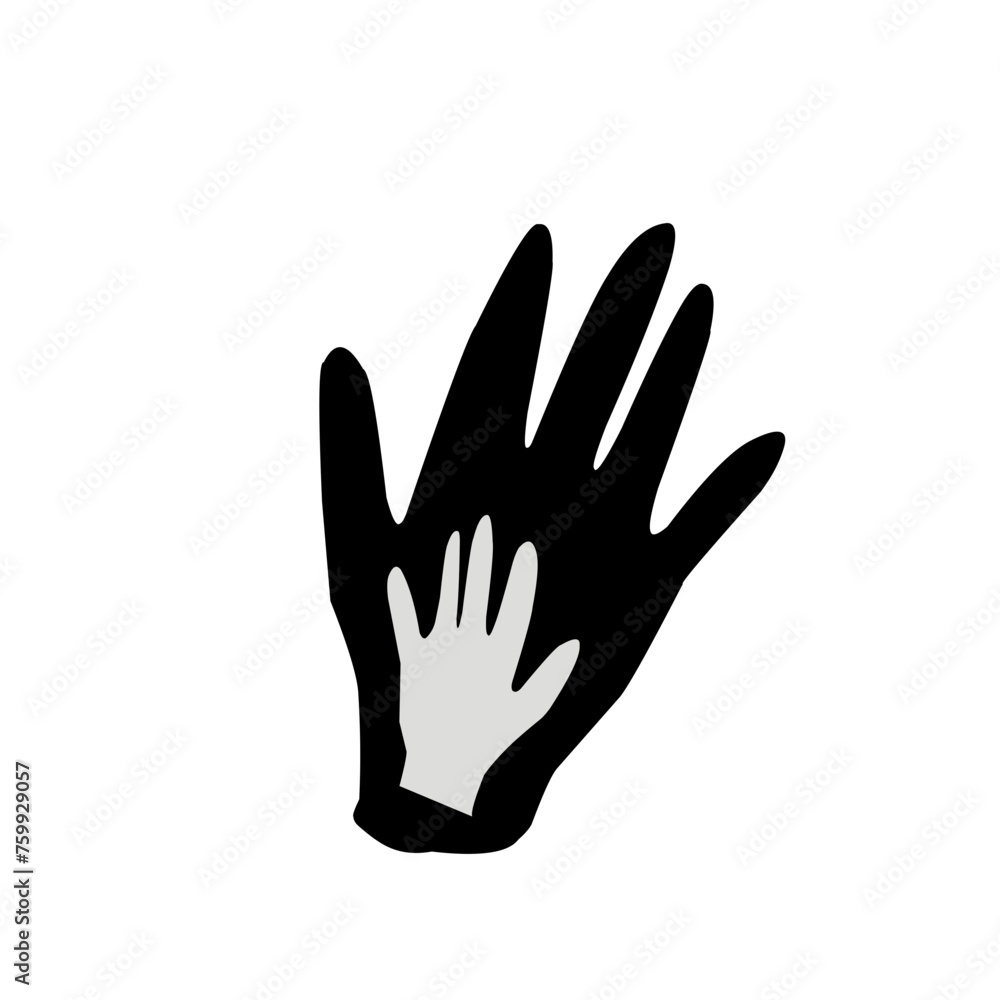Caring hand logo, vector illustration Caring hand logo, vector illustration