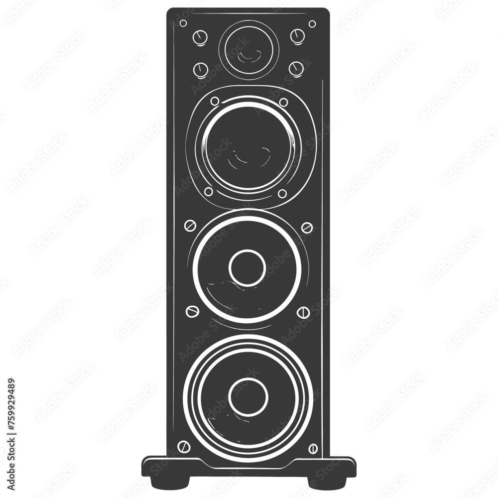 Silhouette a Music speakers black color only