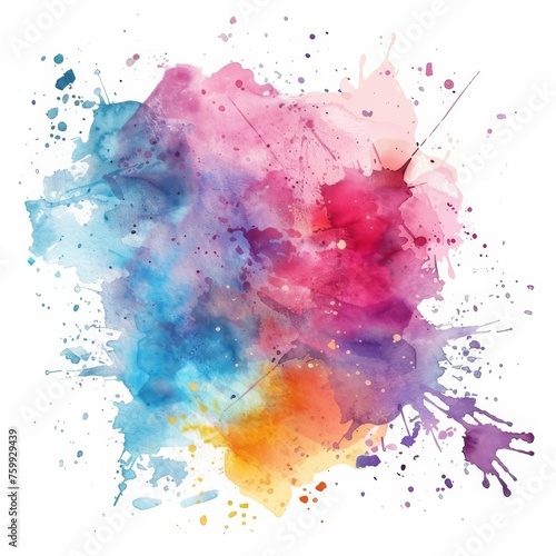 explosion of vivid colors bursts forth in a dynamic rainbow spectrum  painted with fluid strokes against a pristine white backdrop  epitomizing the exuberance of creativity