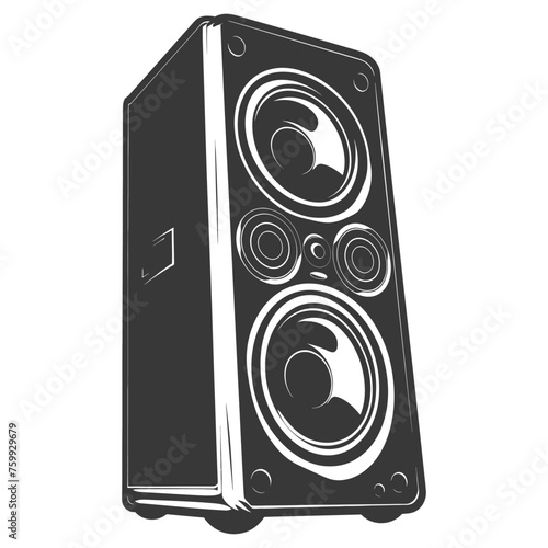 Silhouette a Music speakers black color only