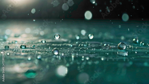 mint full frame background with water drops on the mint leaves abstract full frame view of mint  photo