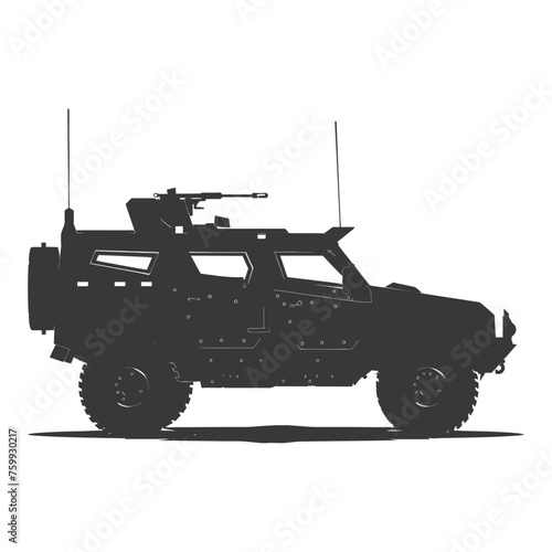 Silhouette armored vehicle combat black color only