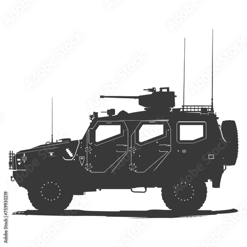 Silhouette armored vehicle combat black color only